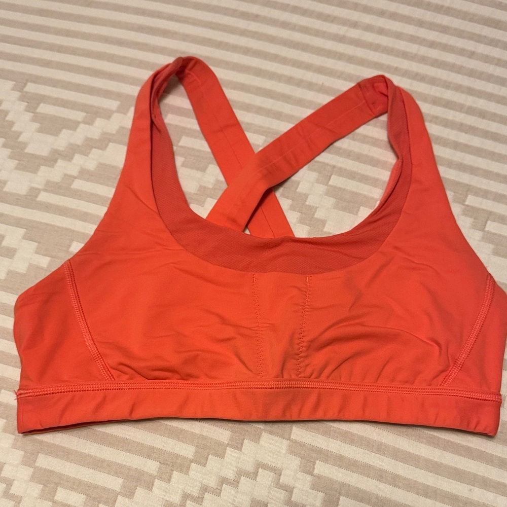 lululemon athletica Cross-Back Sports Bra - Coral